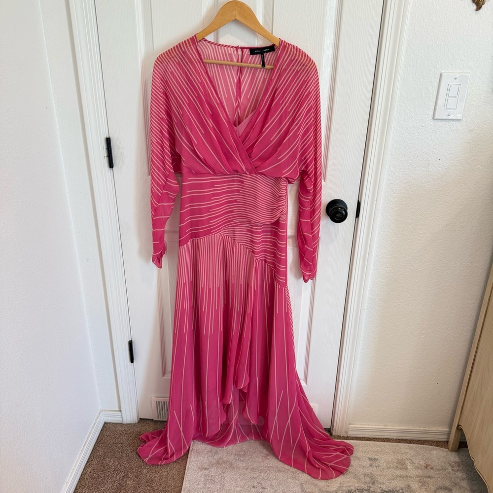 BCBGMAXAZRIA High/low chiffon dress